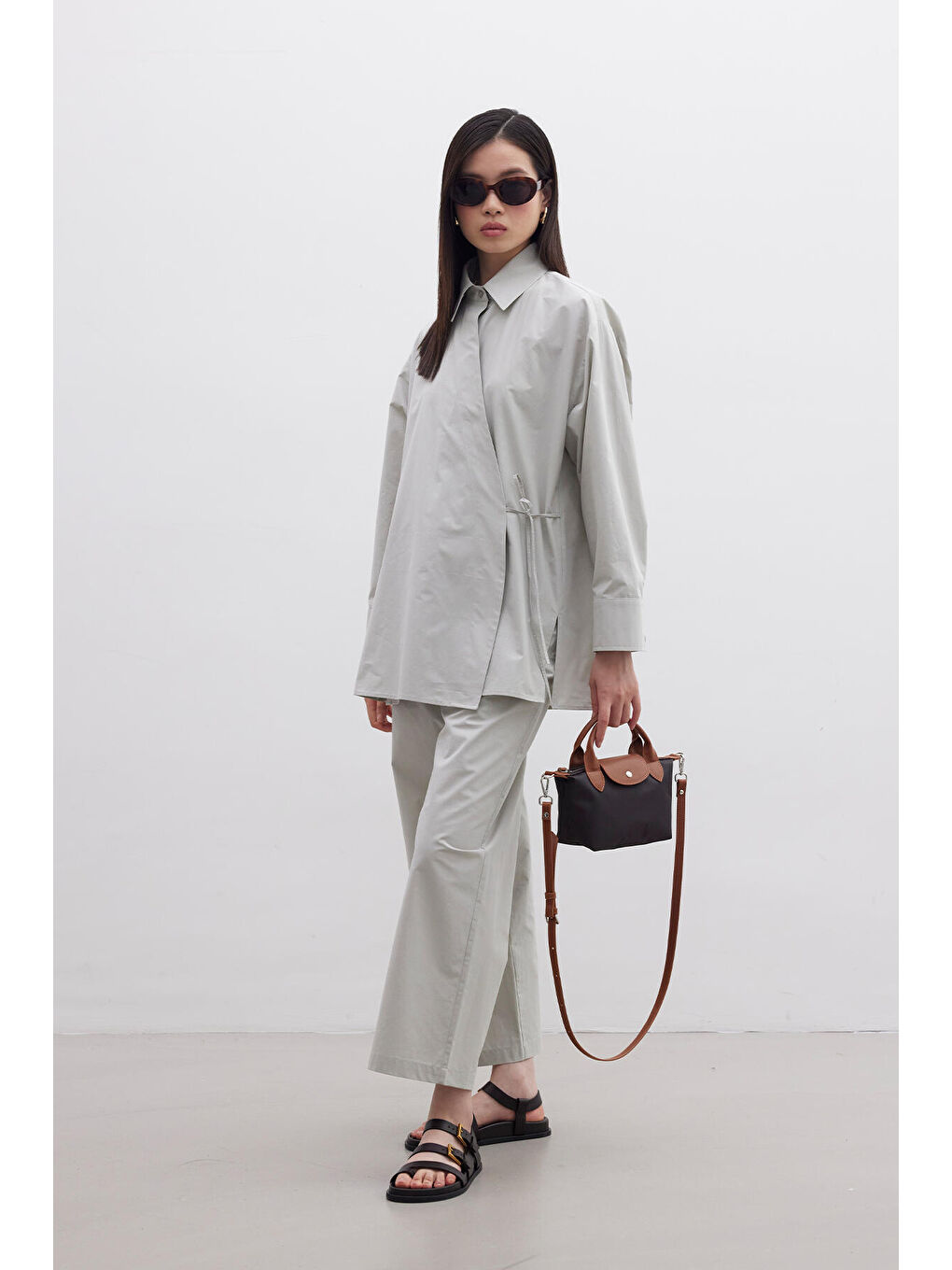 Kruvaze Kapama Premium Gömlek Yeşil