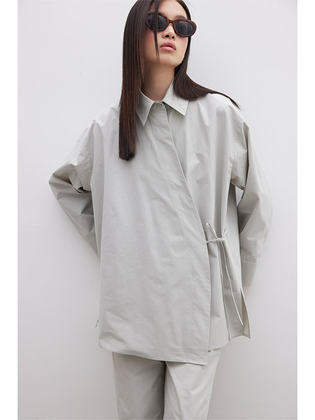 Kruvaze Kapama Premium Gömlek Yeşil-1