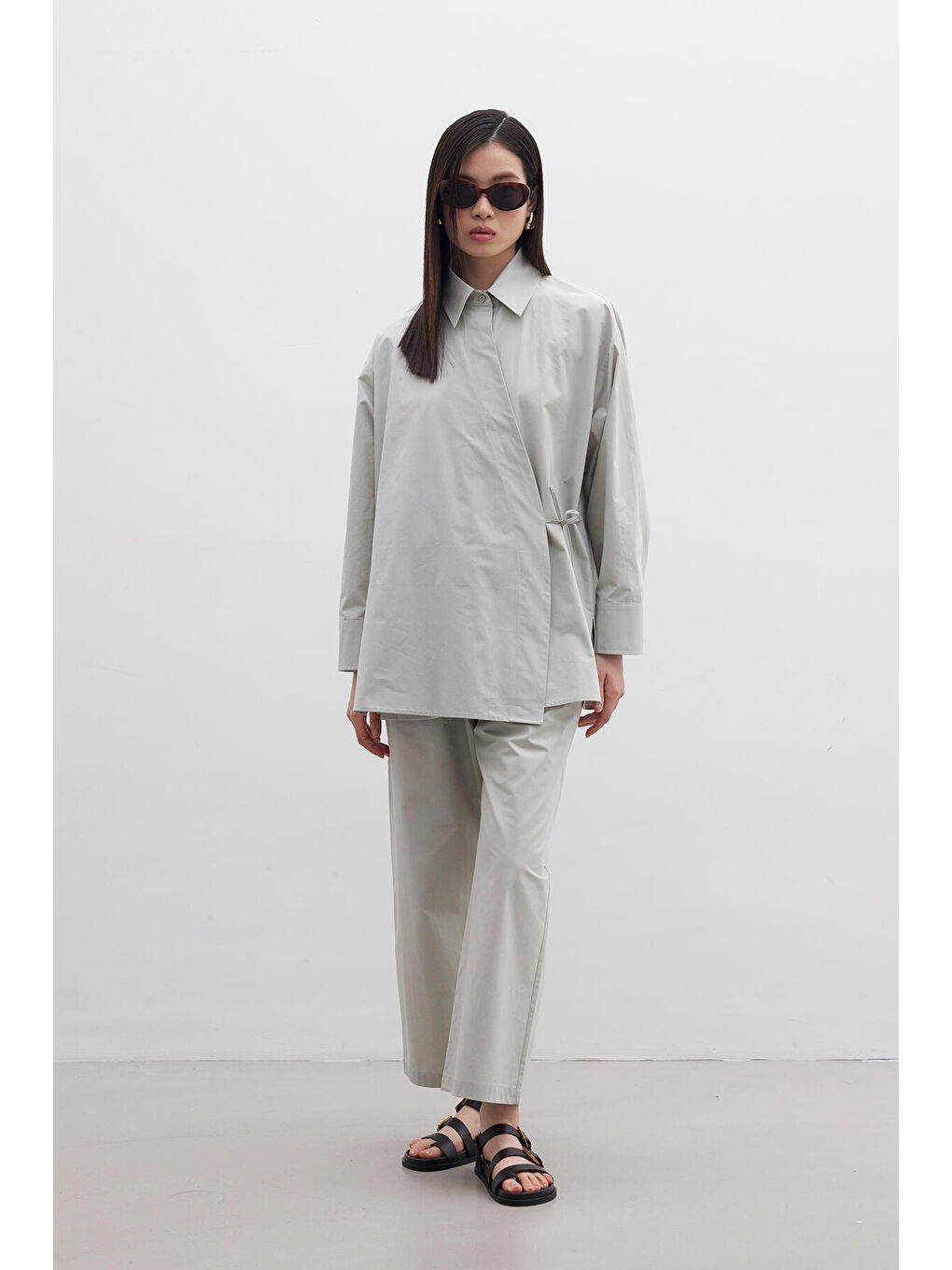 Kruvaze Kapama Premium Gömlek Yeşil-2