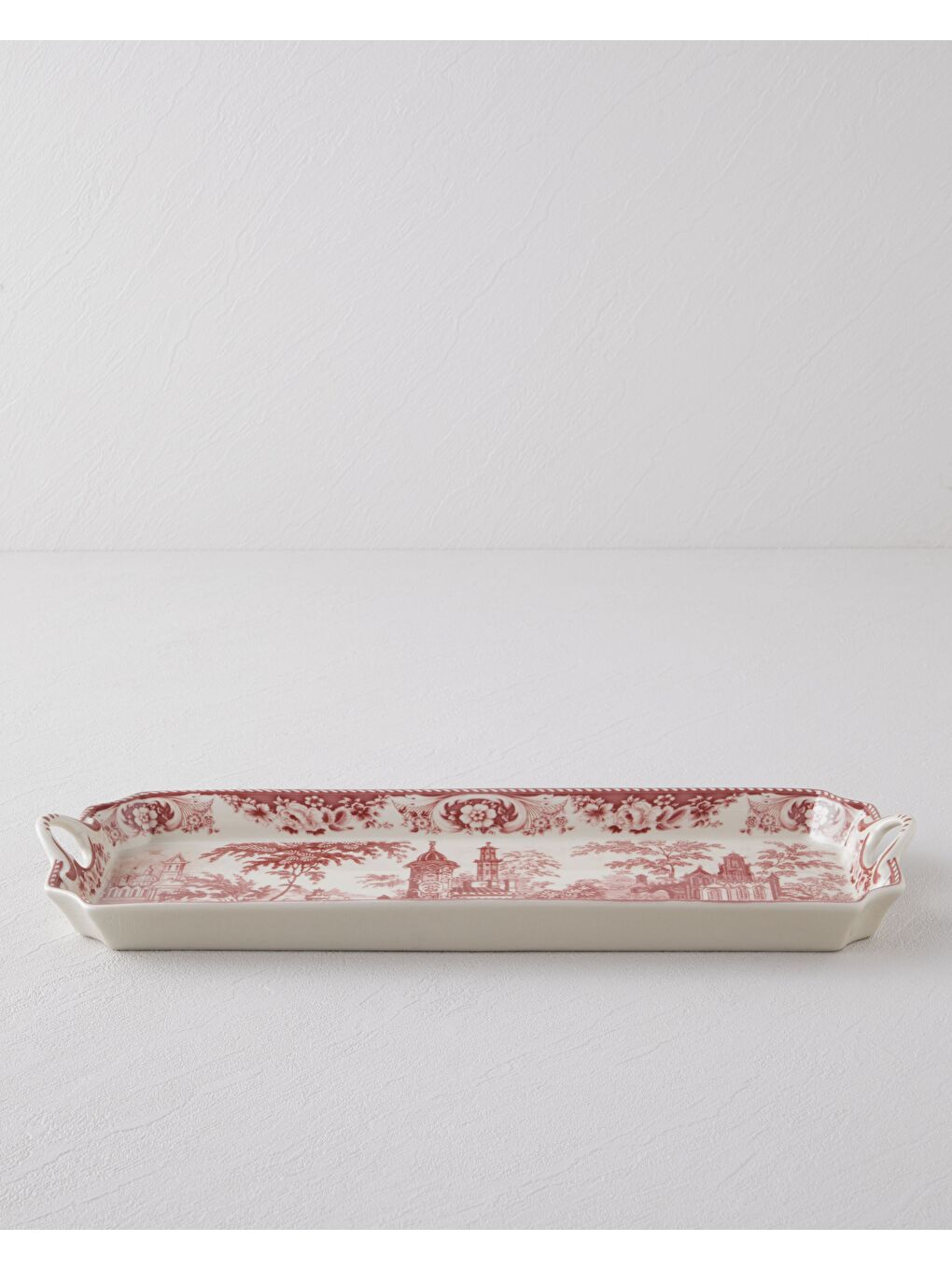 Preston Stoneware Kayık Tabak 38 cm Bordo-2