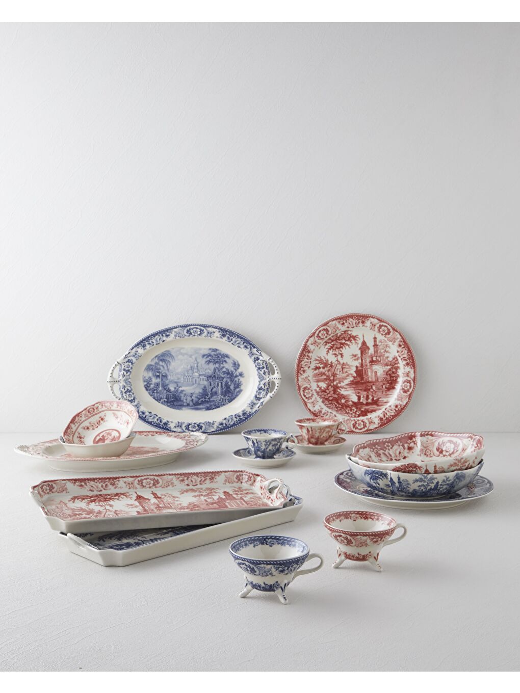 Preston Stoneware Kayık Tabak 38 cm Bordo-3