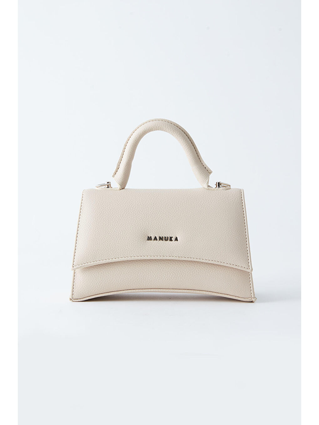 Dokulu Deri Çanta Bej-6