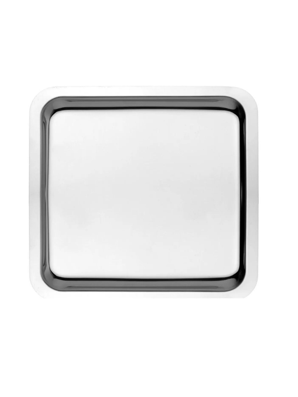 Gri 6 Adet Paslanmaz Çelik Gümüş Renk Sunum Tepsisi 21x21 cm-1