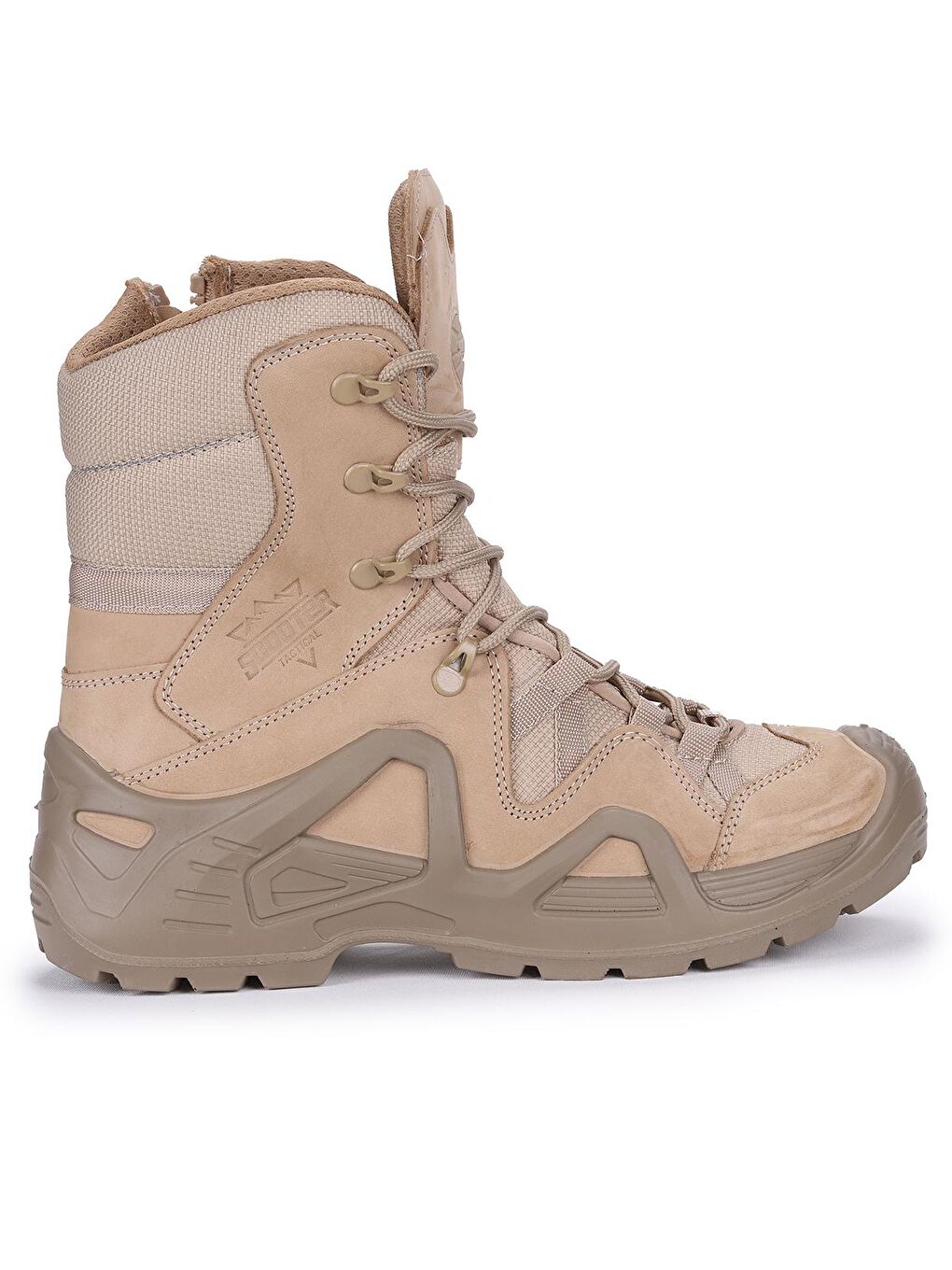 Bej P1491 Meridyen Deri Erkek Askeri Bot Ayakkabı-3