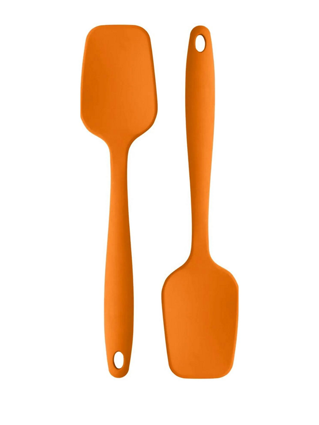 Büyük Boy Yanmaz Yapışmaz Silikon Turuncu Düz Spatula 3’lü-1