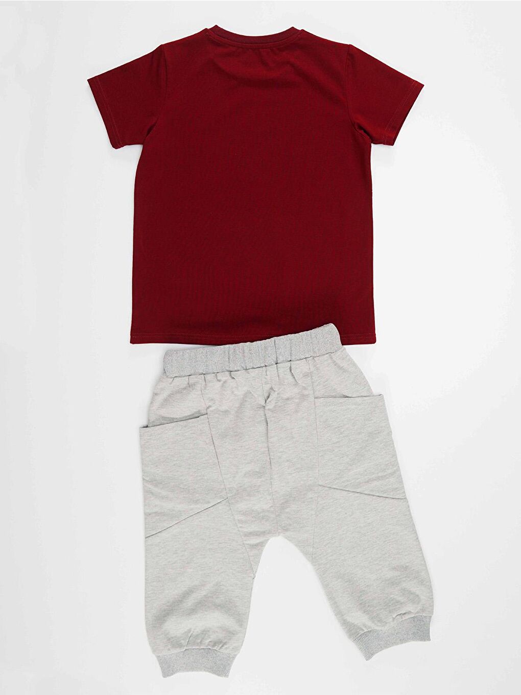 Karışık Uçak Erkek Çocuk Tişört Kapri Şort Takım-3