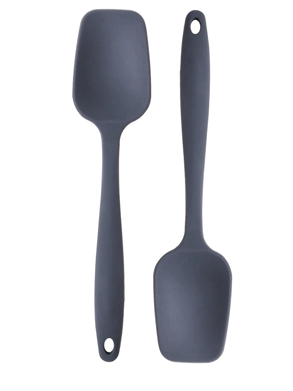 Büyük Yanmaz Silikon Antrasit Düz Spatula Seti 3 Adet-2