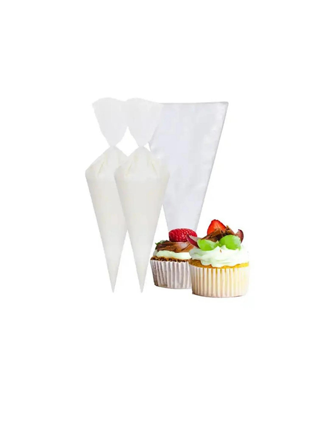 Kitchen Design Lab Renksiz Kullan At Krema Sıkma Torbası Seti100 Adet ( 2 Paket ) - 3