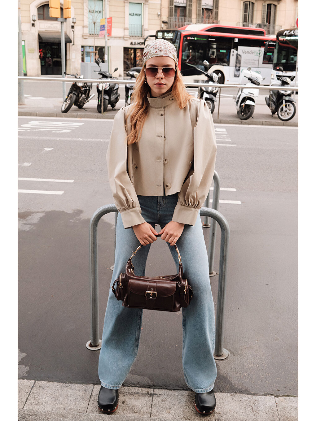 Kısa Balon Kol Ceket Soft Yeşil-1