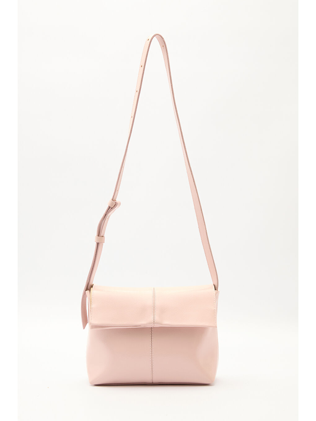 Kapaklı Deri Çanta Pembe-3