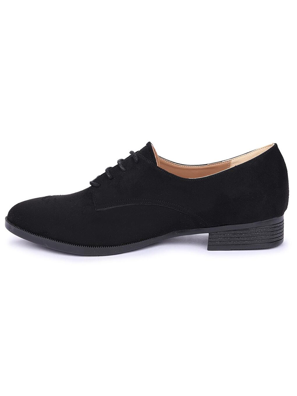 Siyah Süet Günlük Anatomik Kadın Günlük Babet Ayakkabı 8328-103-4