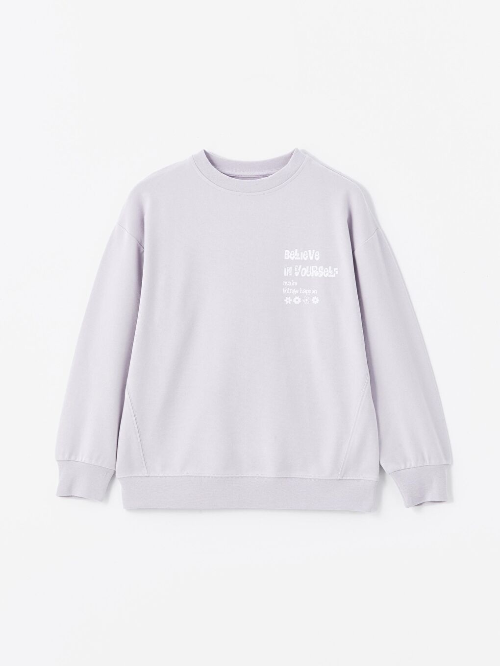 Dexia Maringa - Örme Baskı Detaylı Sweatshirt - Lila Renk - 3