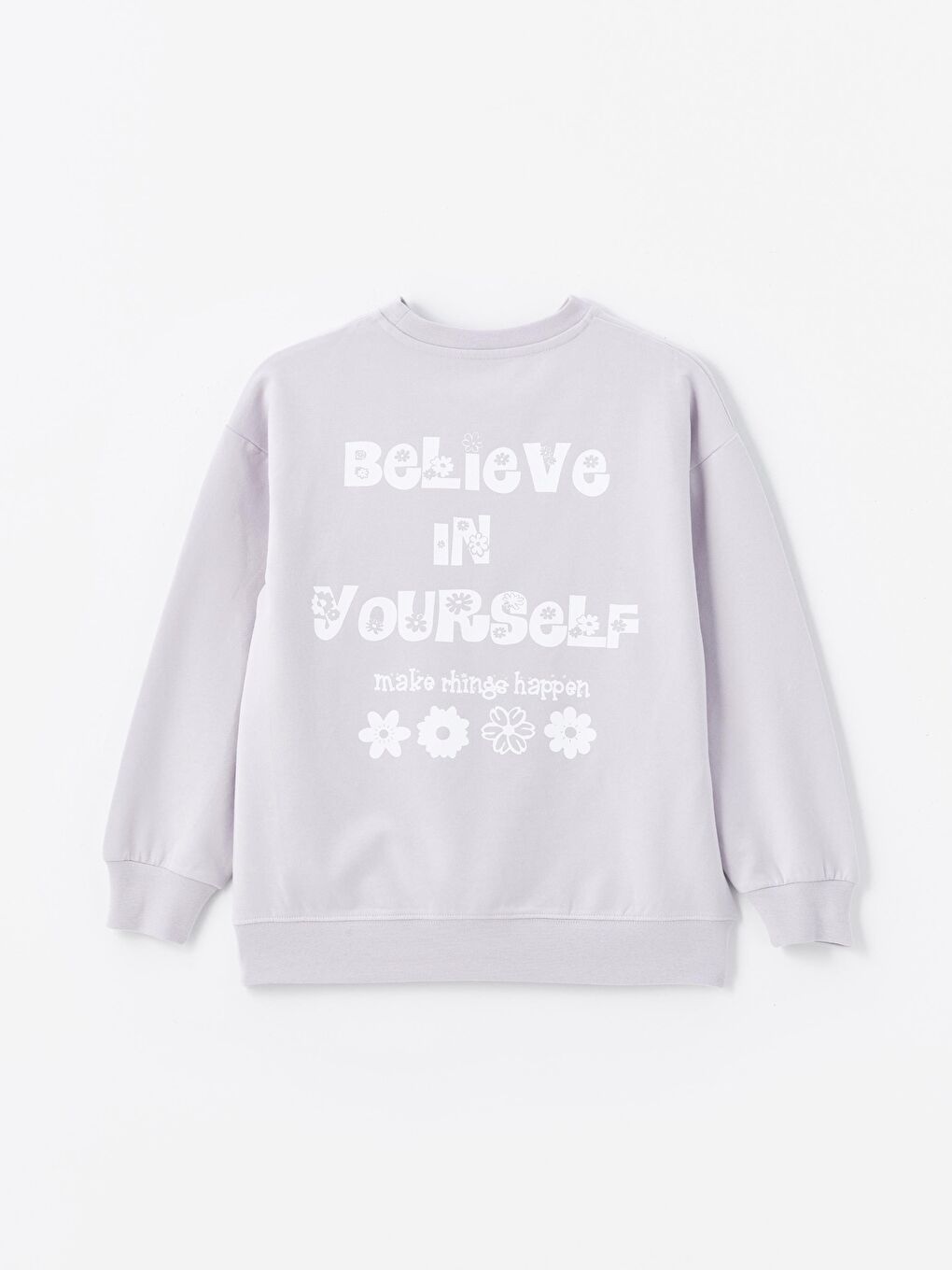 Dexia Maringa - Örme Baskı Detaylı Sweatshirt - Lila Renk - 5