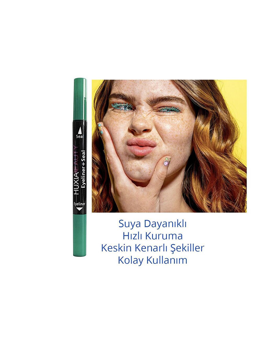 New Obsessions Siyah Kuyruk Damgalı Çift Başlı Eyeliner Çabuk Kuruyan Kuyruk Eyeliner Damgası