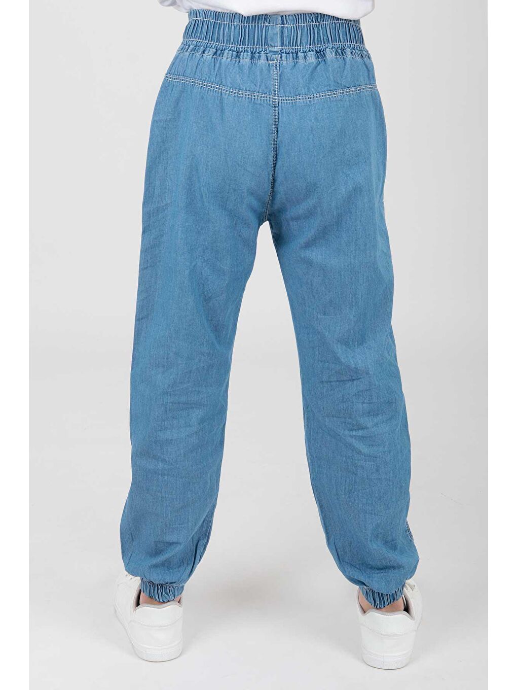 Mavi Kız Çocuk Lastik Paçalı Trend Pantolon Ak2389-3