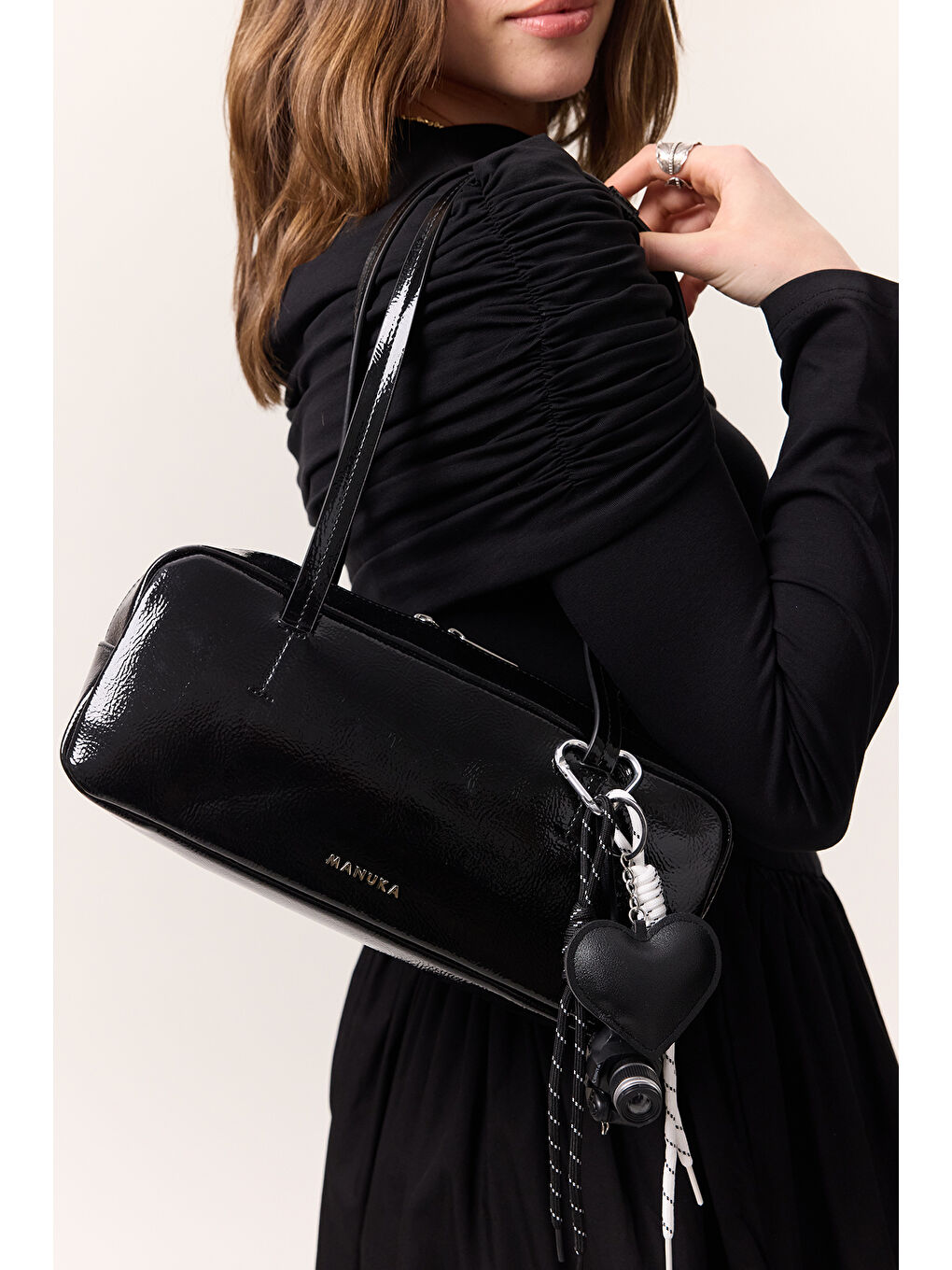 French Baget Çanta Siyah