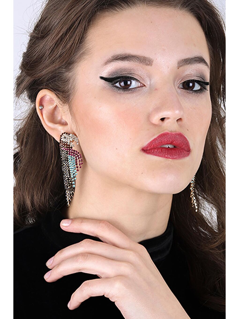 Glitter Kendinden Yapışkanlı Simli Dumanlı Kedi Göz Eyeliner 6'lı Set-1