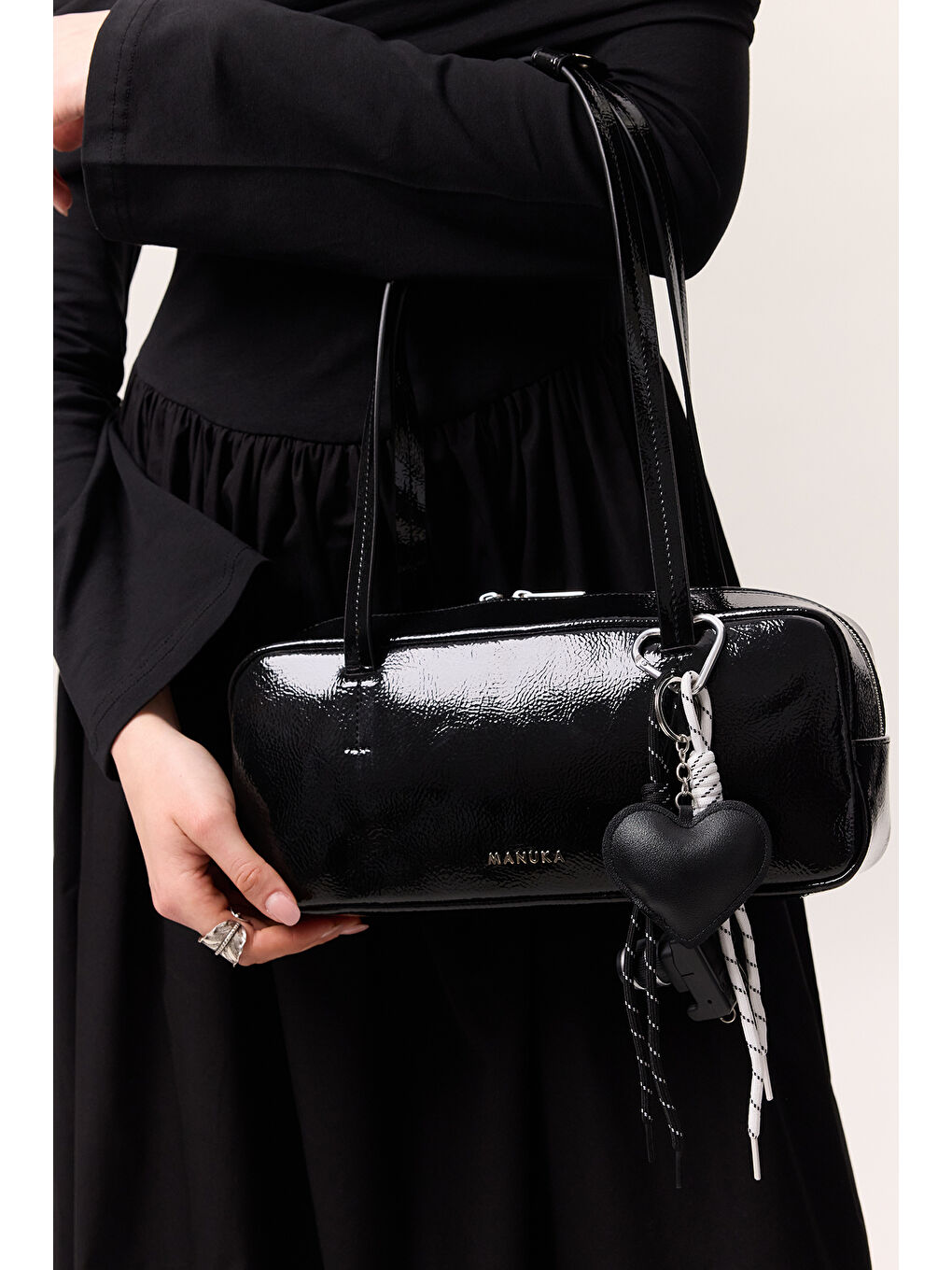 French Baget Çanta Siyah-1