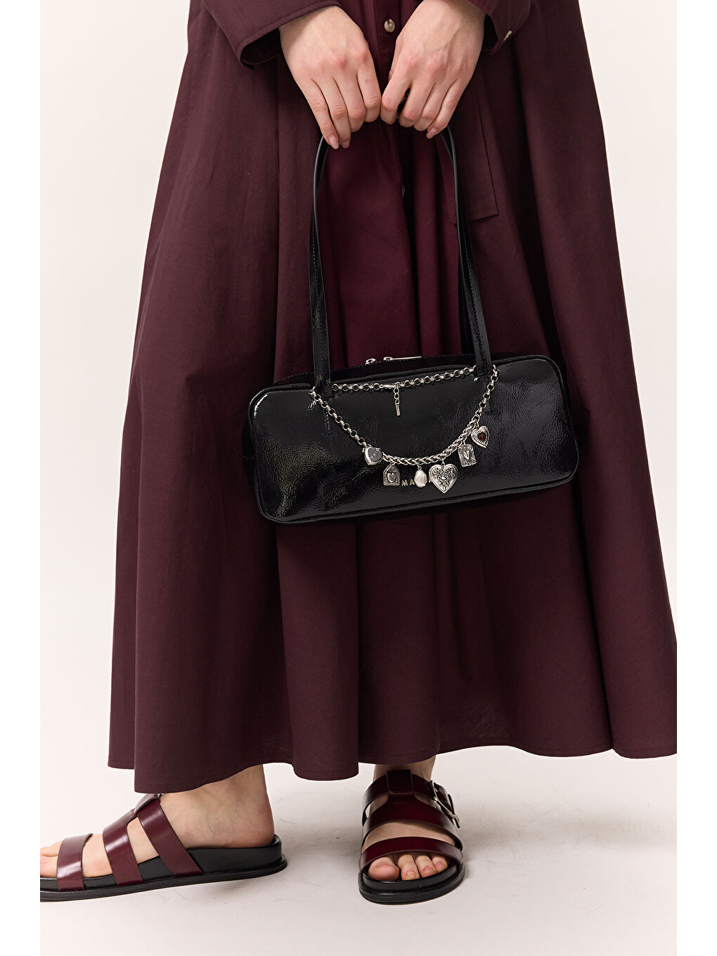 French Baget Çanta Siyah-2