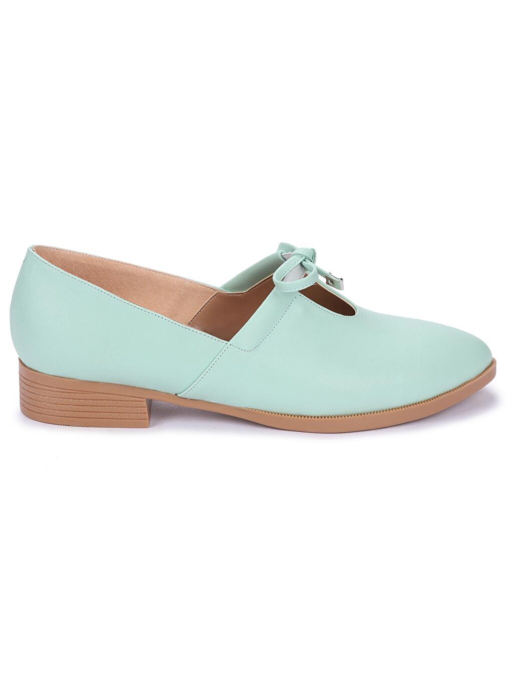 Yeşil Cilt Günlük Anatomik Kadın Günlük Babet Ayakkabı 8328-101-3