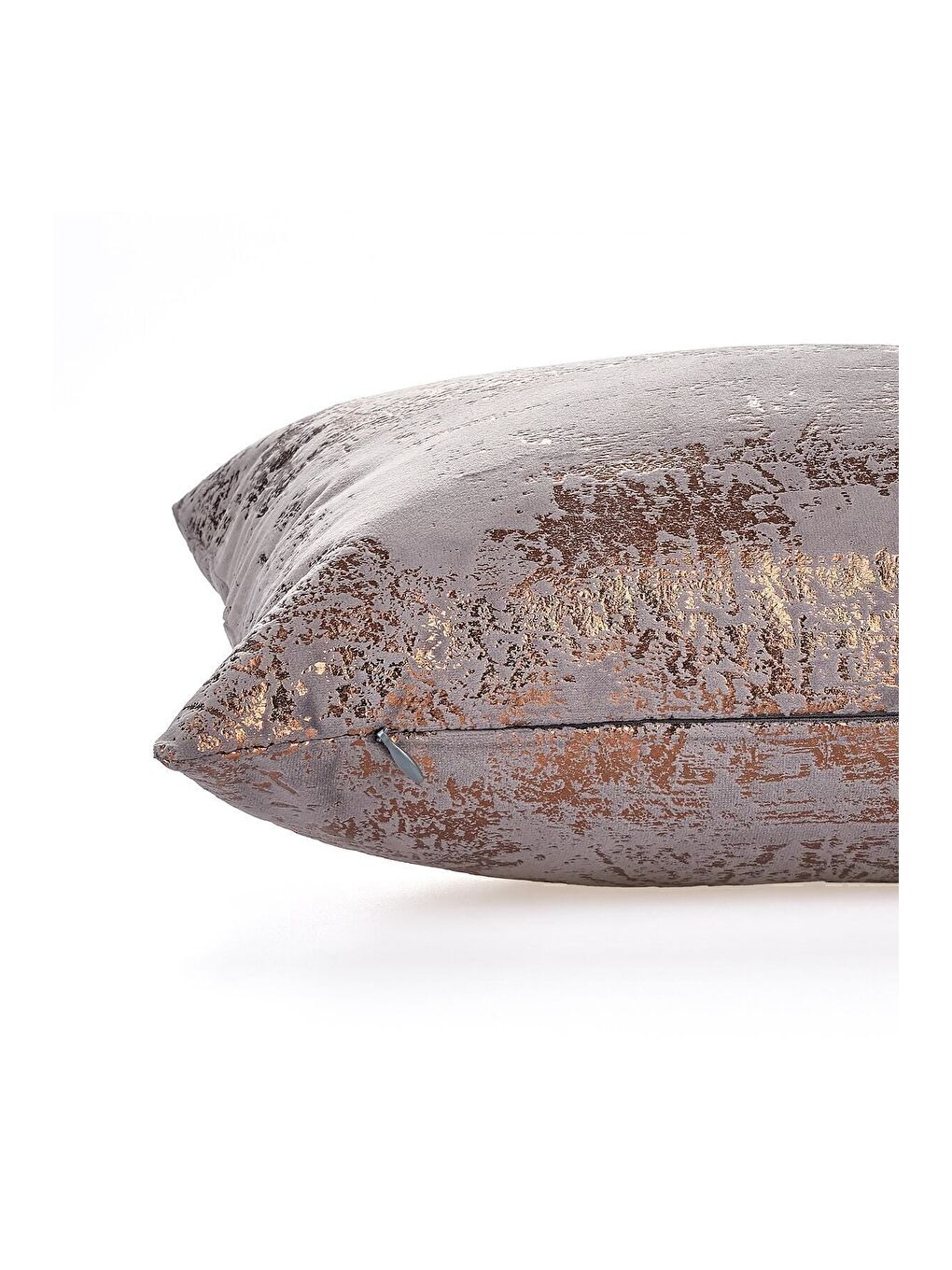 Antrasit Bakır Kırlent Kılıfı Dekoratif Desenli Kadife-3