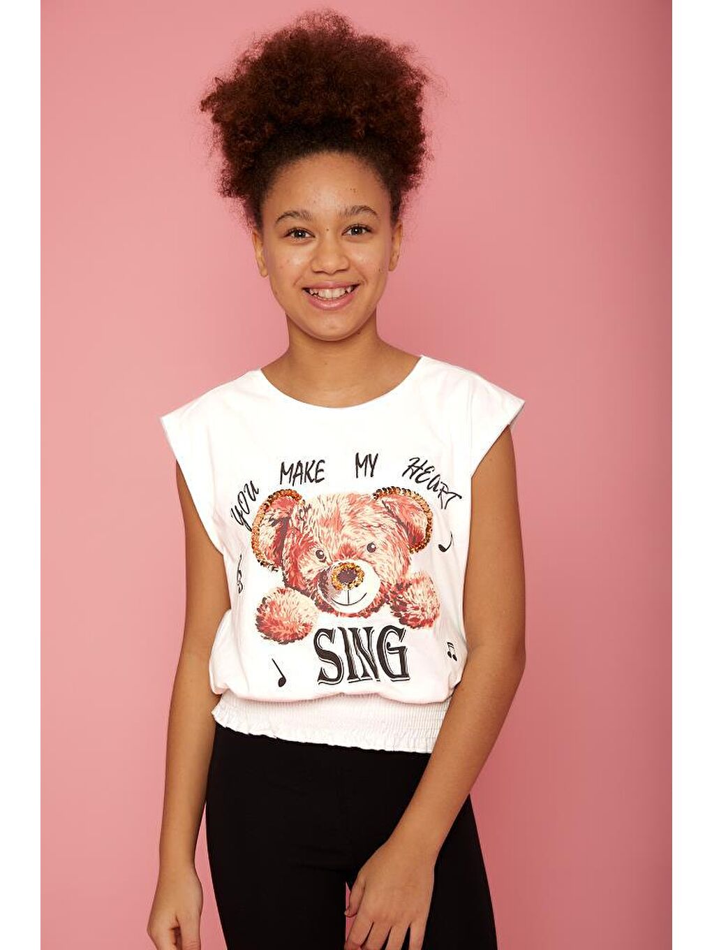 Beyaz Little Star Kız Çocuk My Heart Bluz