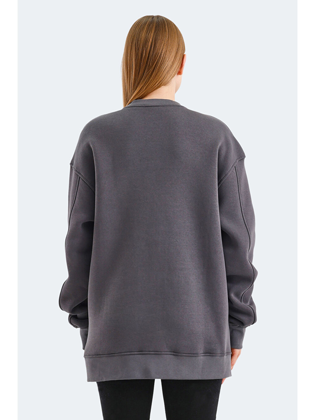 VADIM Kadın Koyu Gri Sweatshirt-5