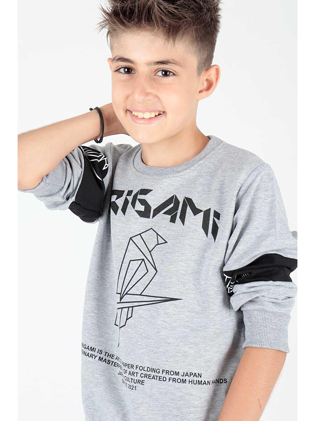 Ahengim İndigo Baskılı Erkek Çocuk Sweatshirt - S000056410-26924 | LCW