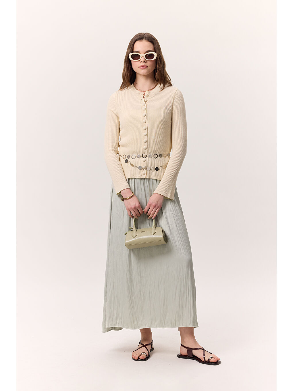 Turkuaz Crush Saten Etek Su Yeşili-4