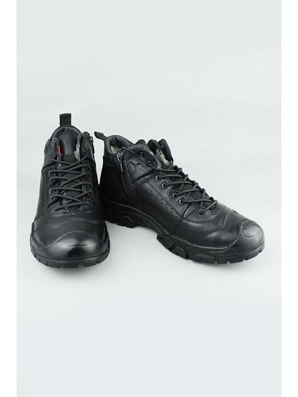 Siyah Marcell Hakiki Deri Yandan Fermuarlı Bot Erkek-2