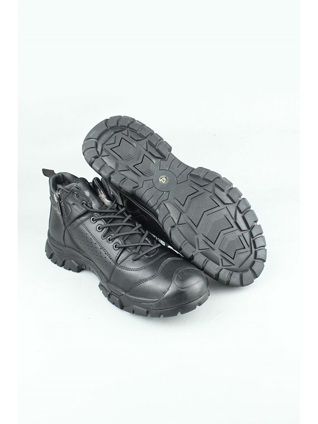 Siyah Marcell Hakiki Deri Yandan Fermuarlı Bot Erkek-3