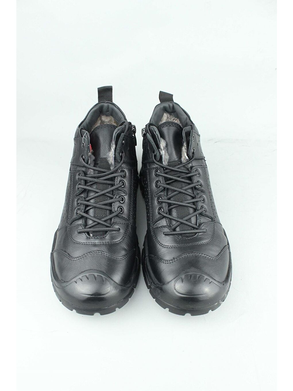 Siyah Marcell Hakiki Deri Yandan Fermuarlı Bot Erkek-4