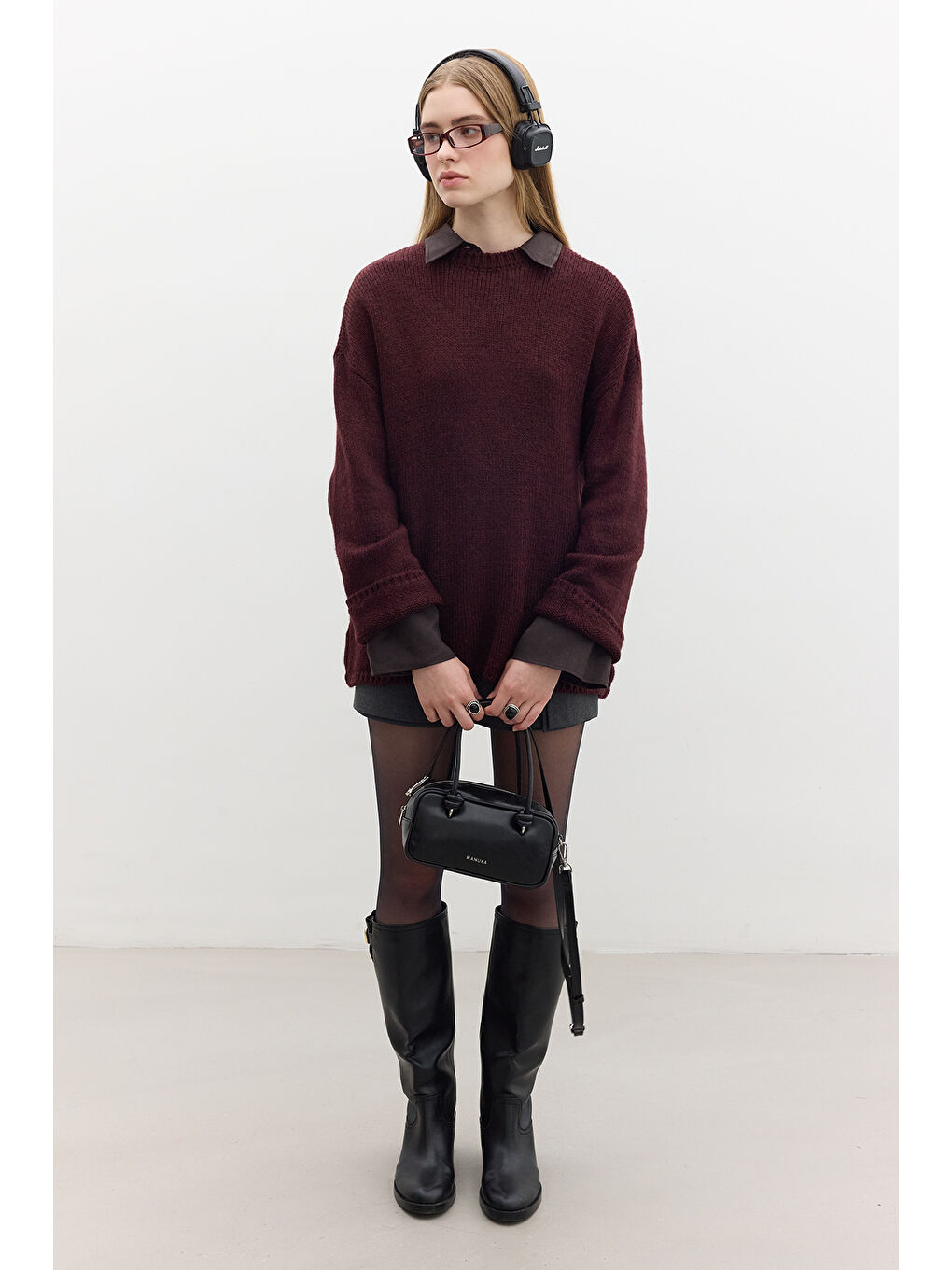 Oversize Kazak Bordo