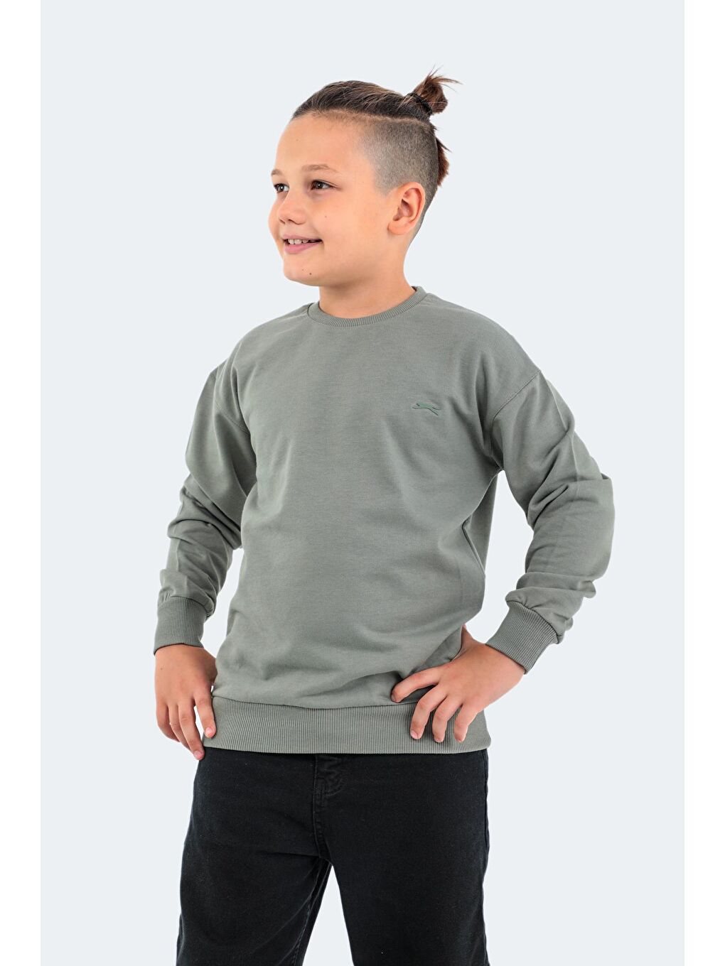 SLAZENGER Haki DNA Unisex Çocuk Sweatshirt Haki