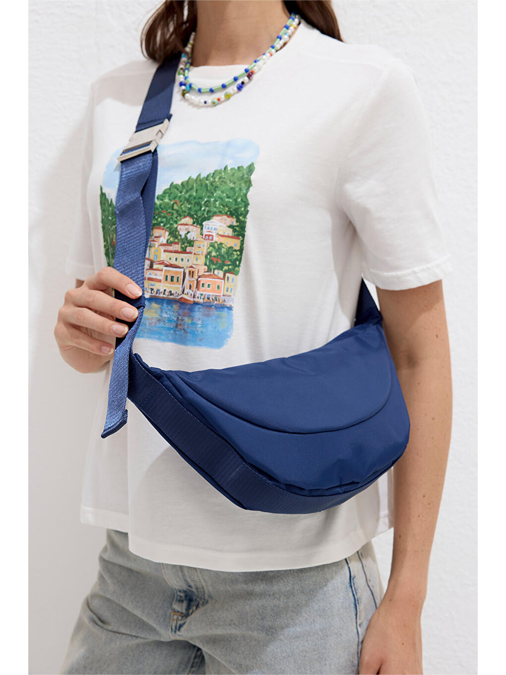 Lexa Metal Tokalı Çapraz Çanta Lacivert