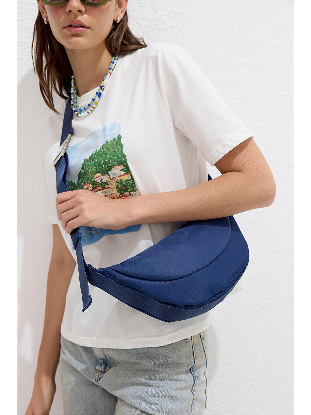 Lexa Metal Tokalı Çapraz Çanta Lacivert-2