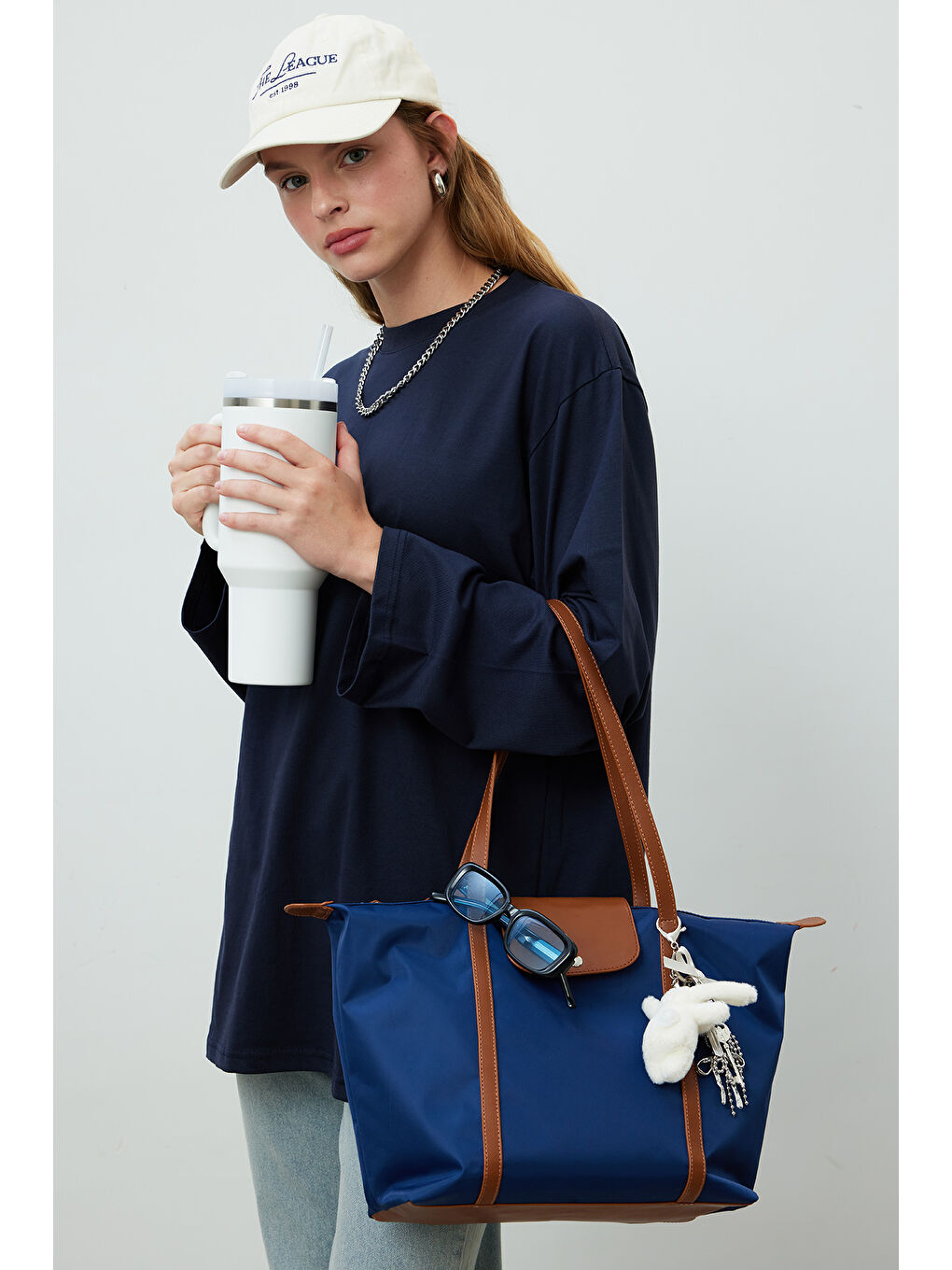 Mari Medıum Shopper Çanta Lacivert