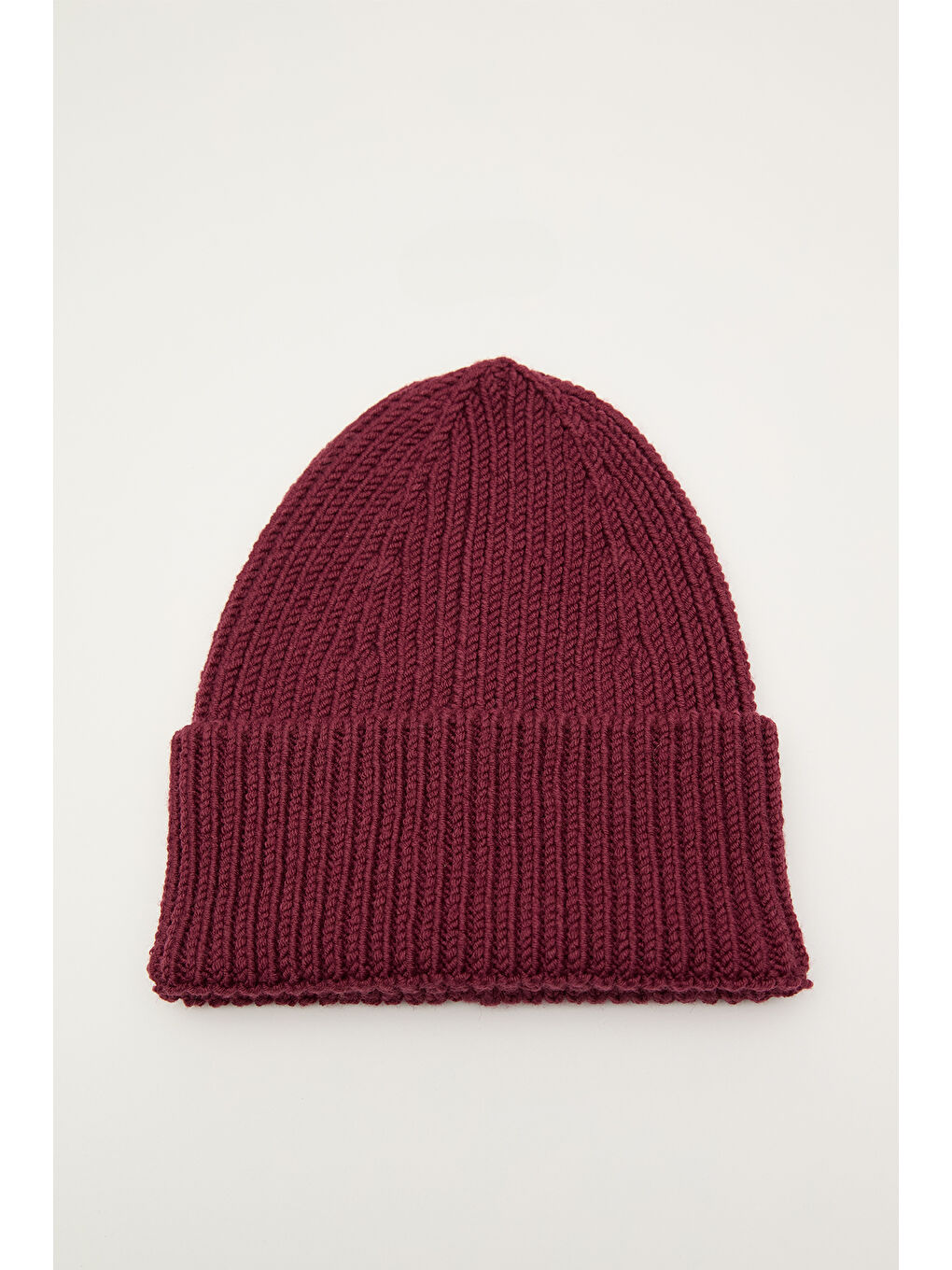 Kalın Örgü Bere Bordo-1