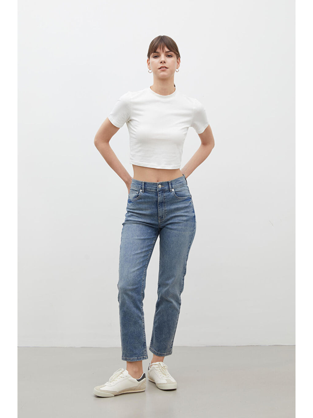 Bootcut Fit Denim Pantolon Mavi-4