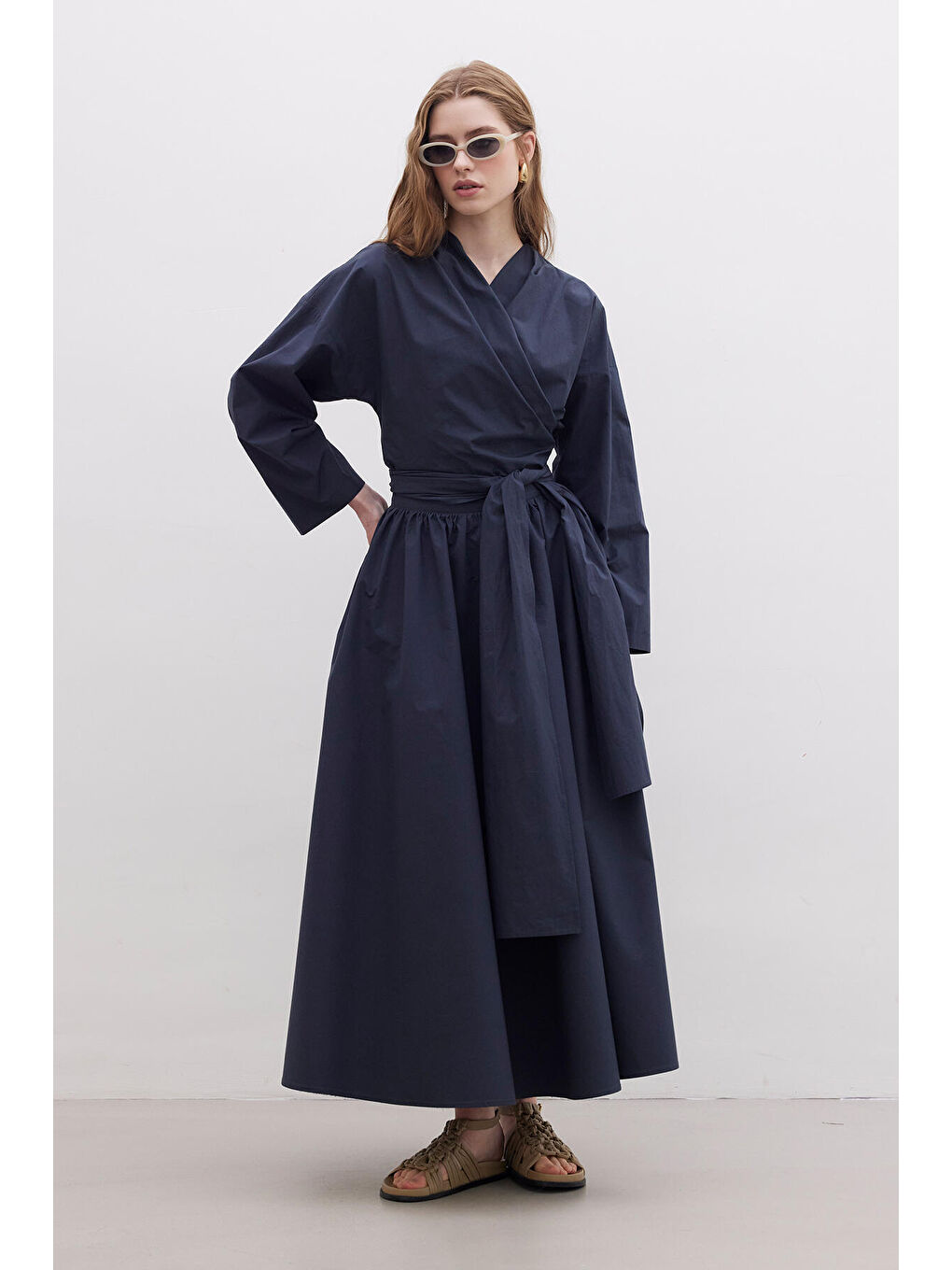 Kimono Tarz Premium Gömlek Lacivert-4