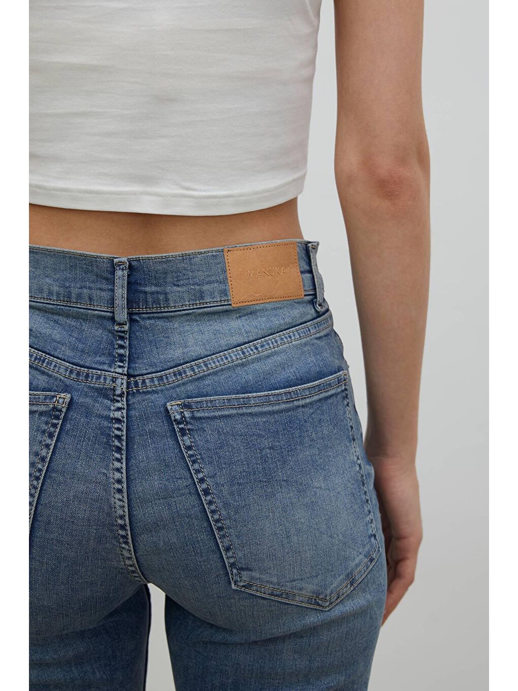 Bootcut Fit Denim Pantolon Mavi-6