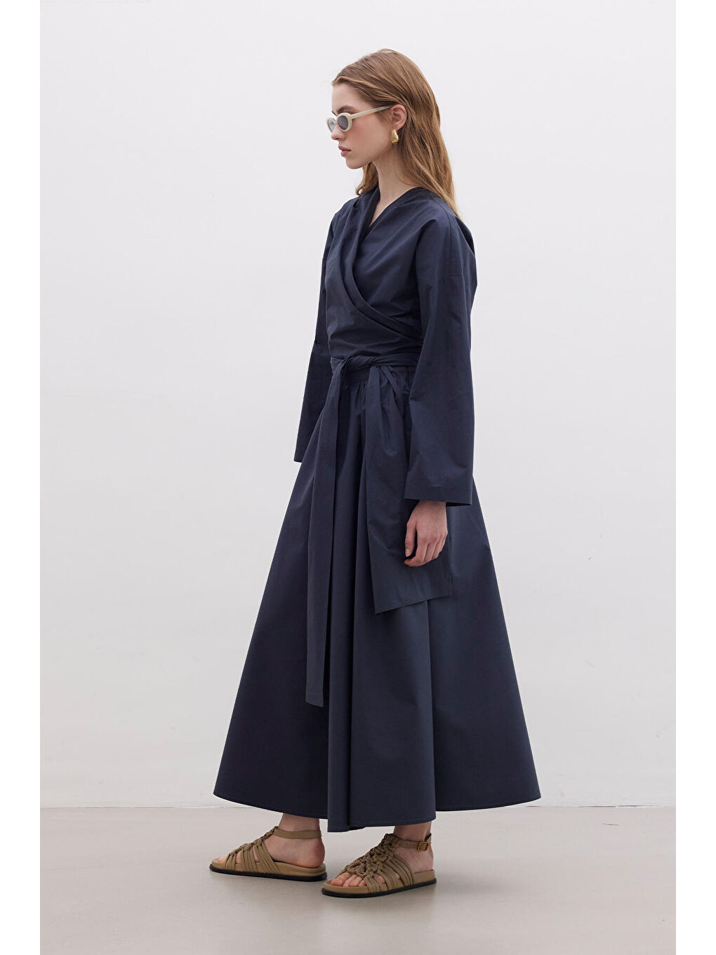 Kimono Tarz Premium Gömlek Lacivert-5