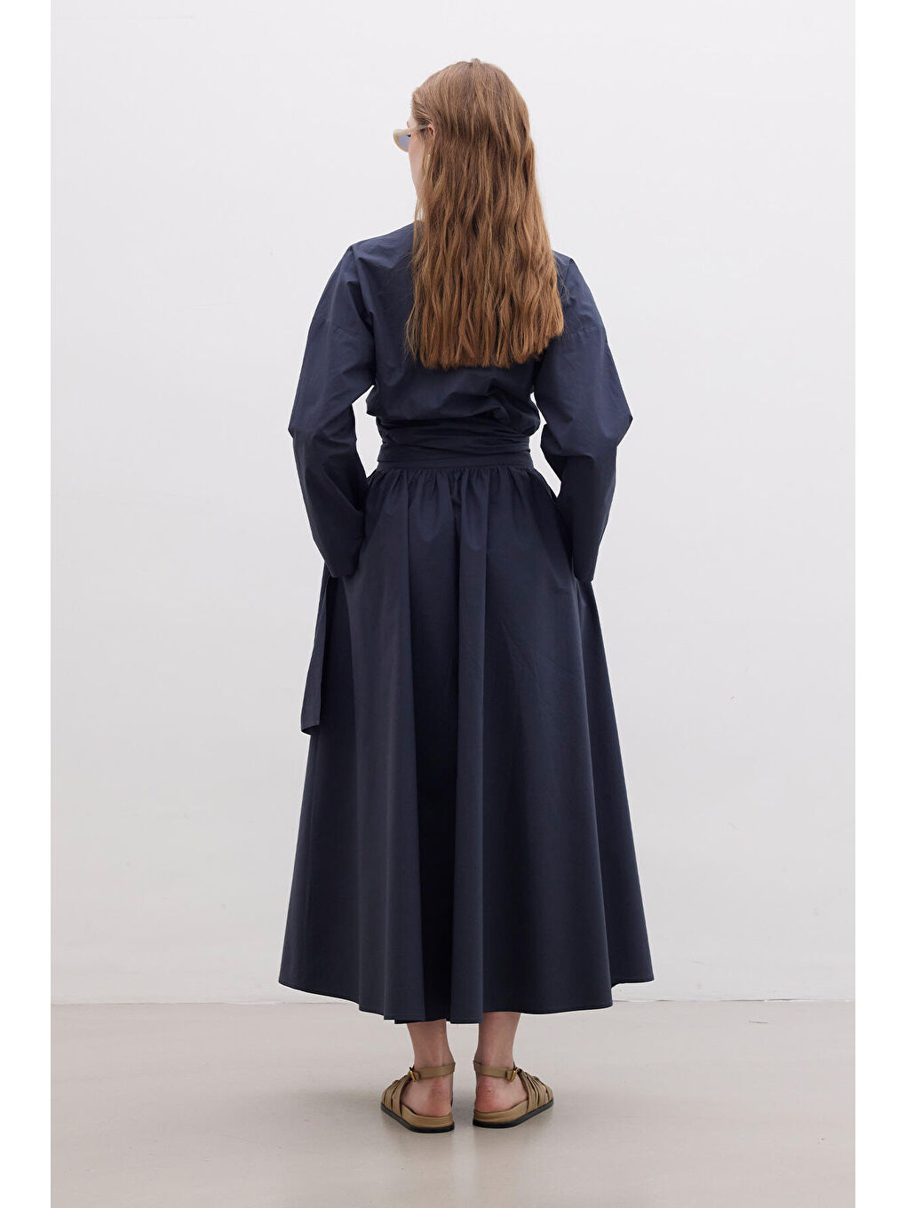 Kimono Tarz Premium Gömlek Lacivert-6