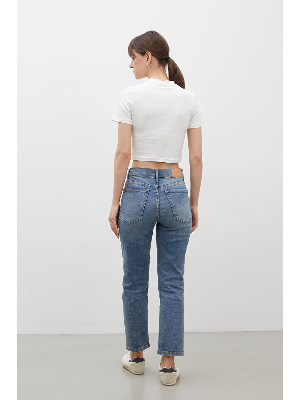 Bootcut Fit Denim Pantolon Mavi-7