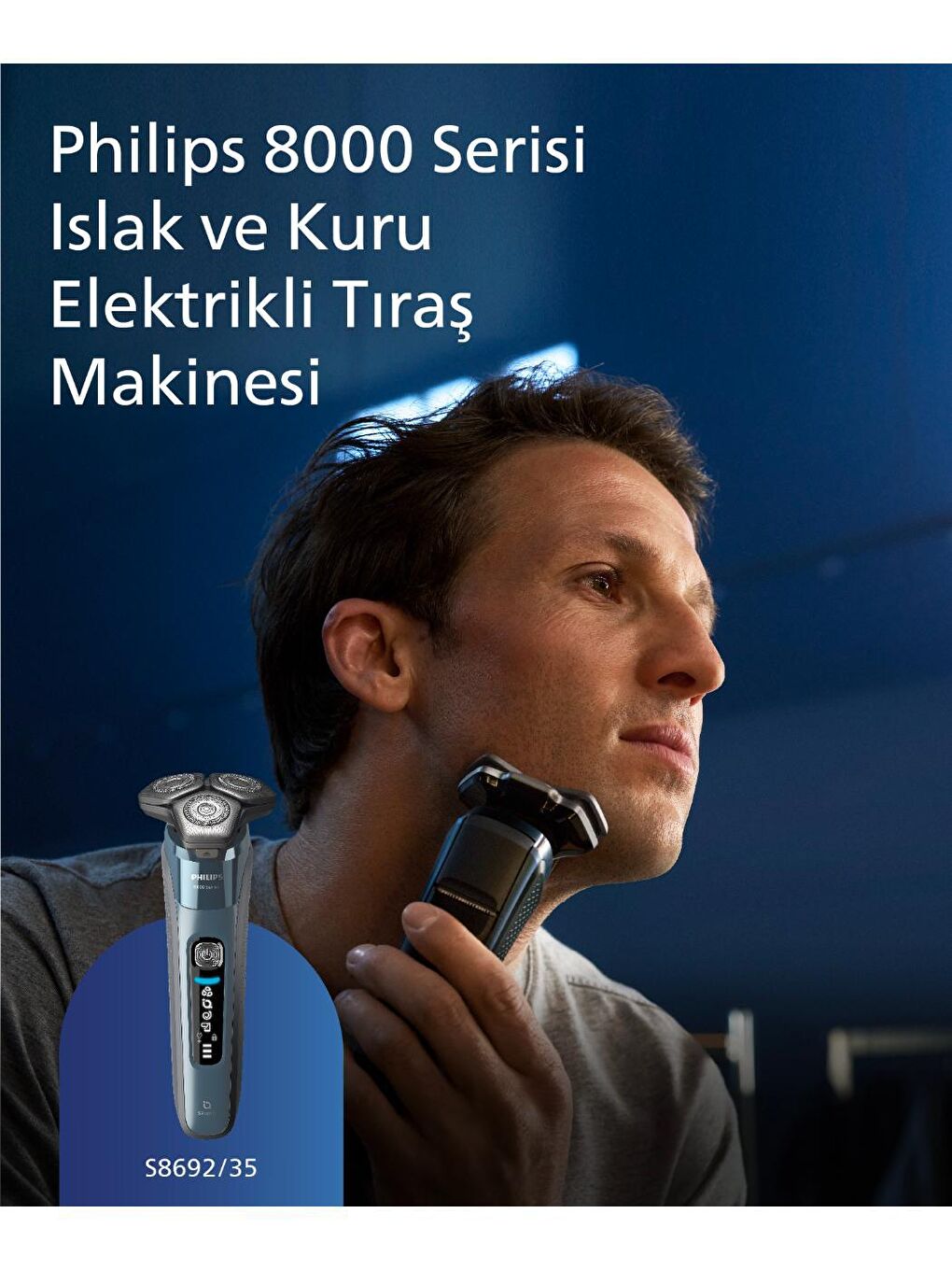 Philips Açık Mavi 8000 Serisi Tıraş Makinesi S8692/35 - 1