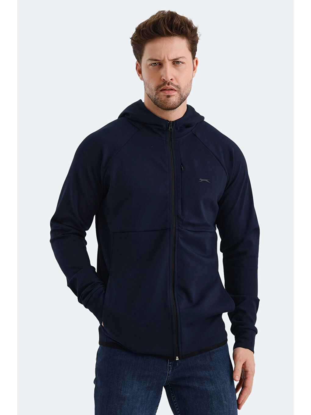 VIOLET Erkek Fermuarlı Sweatshirt Lacivert