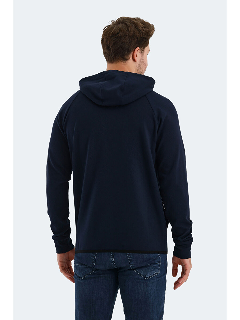 VIOLET Erkek Fermuarlı Sweatshirt Lacivert-1