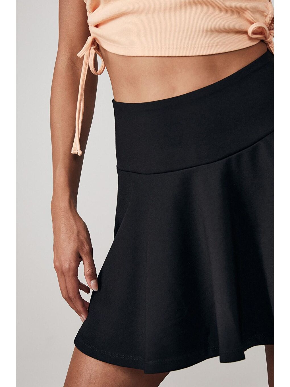 Kadın Siyah Basic Kısa Tenis Etek Mg1456-2