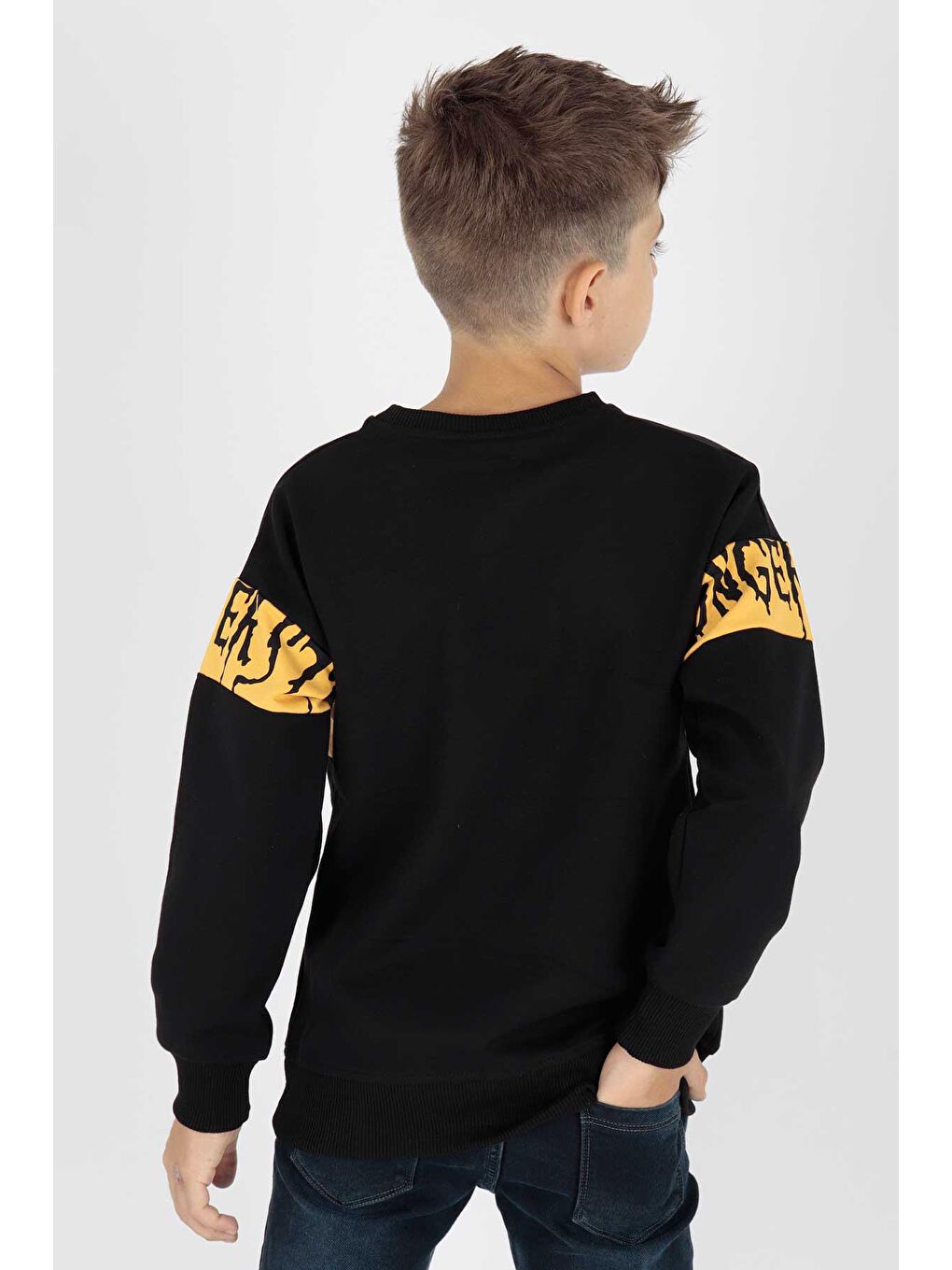 Ahengim Siyah Erkek Çocuk Strong Baskılı Trend Sweatshirt Ak15106 - 4