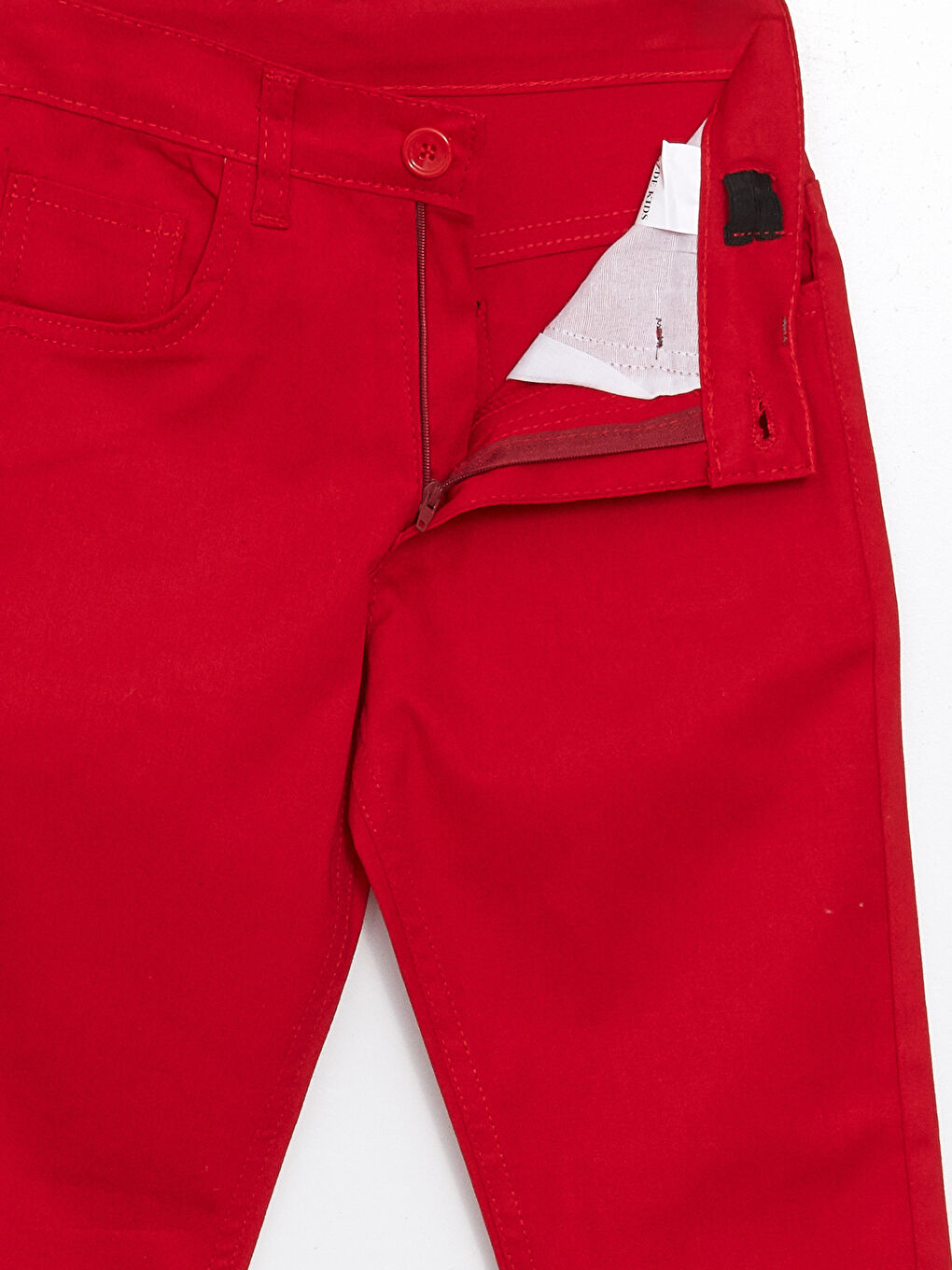 Kırmızı Ayar Lastikli  Okul Pantolonu-1